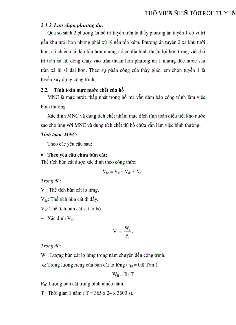 image for page Thiết kế hồ chứa nước Iam la huyện KrôngPa tỉnh Gia Lai