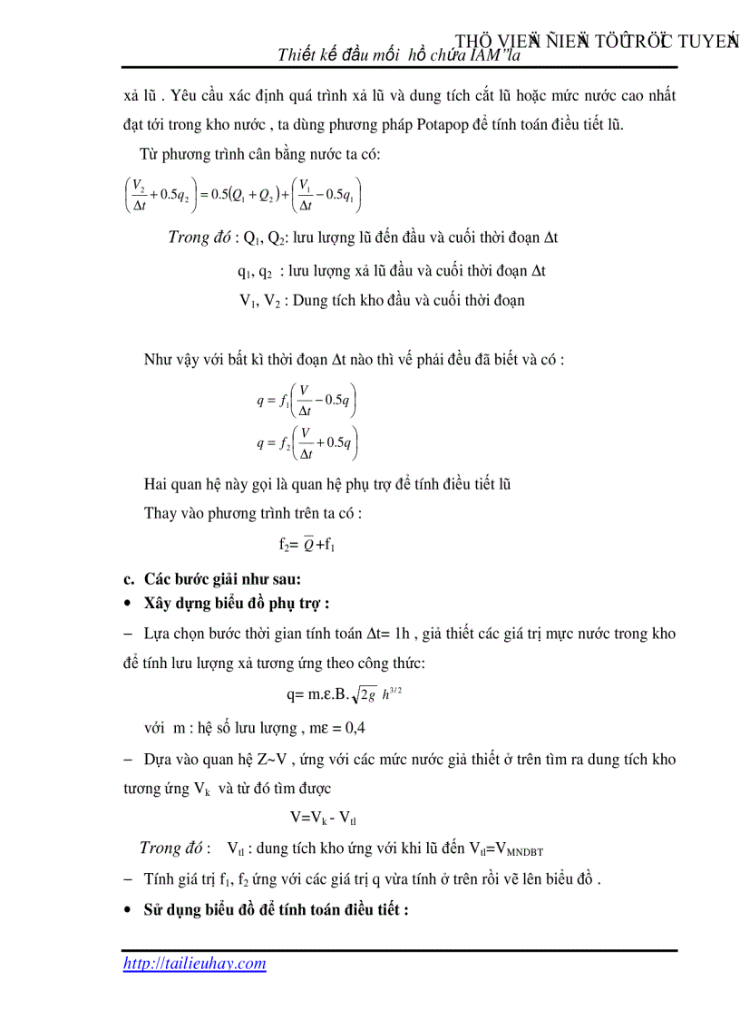 image for page Thiết kế hồ chứa nước Iam la huyện KrôngPa tỉnh Gia Lai