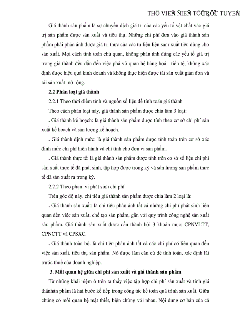 image for page Tổ chức hạch toán chi phí sản xuất và tính giá thành sản phẩm tại Nhà xuất bản Nông nghiệp