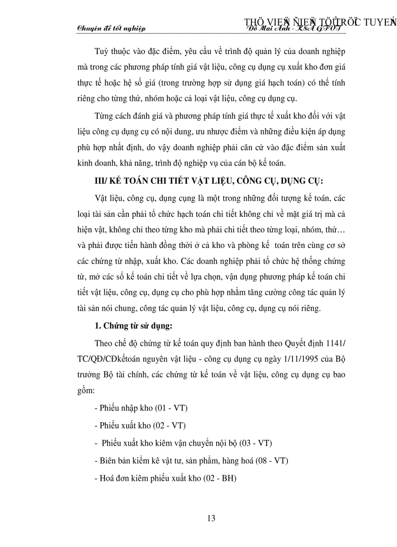 image for page Tổ chức công tác kế toán nguyên vật liệu công cụ dụng cụ ở Công ty xây dựng số 34