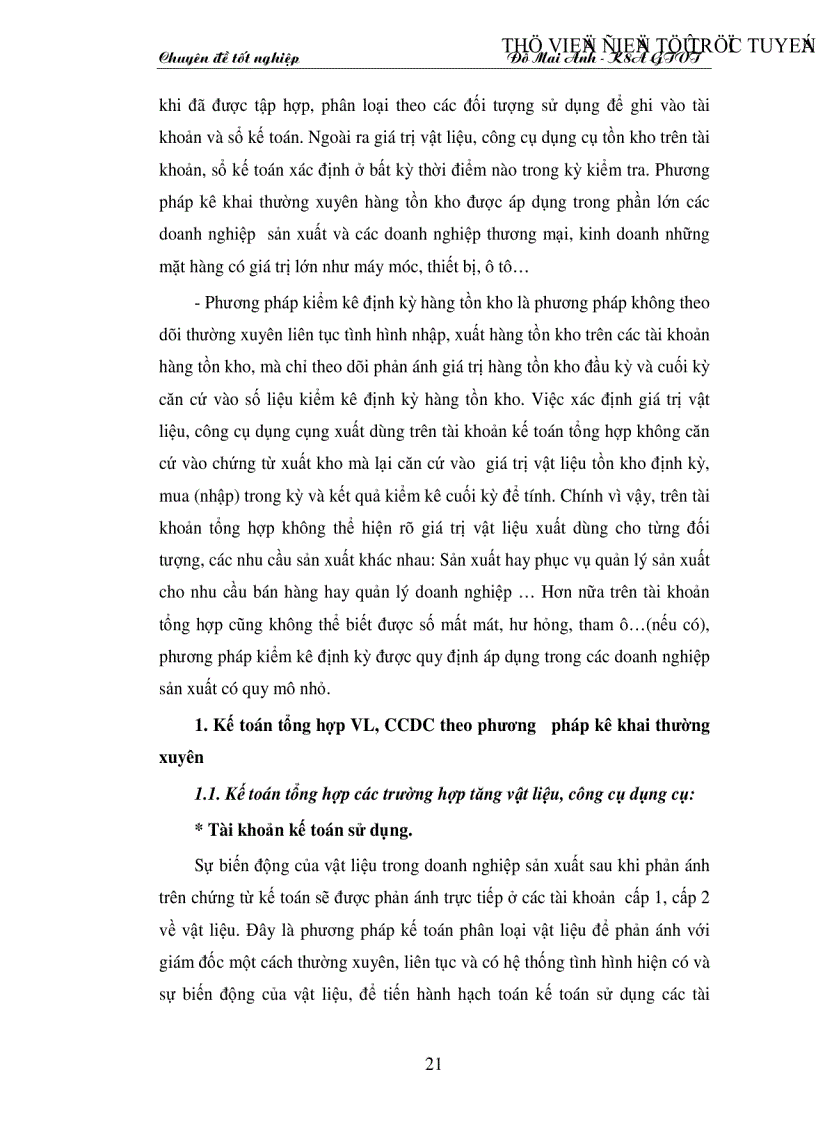 image for page Tổ chức công tác kế toán nguyên vật liệu công cụ dụng cụ ở Công ty xây dựng số 34