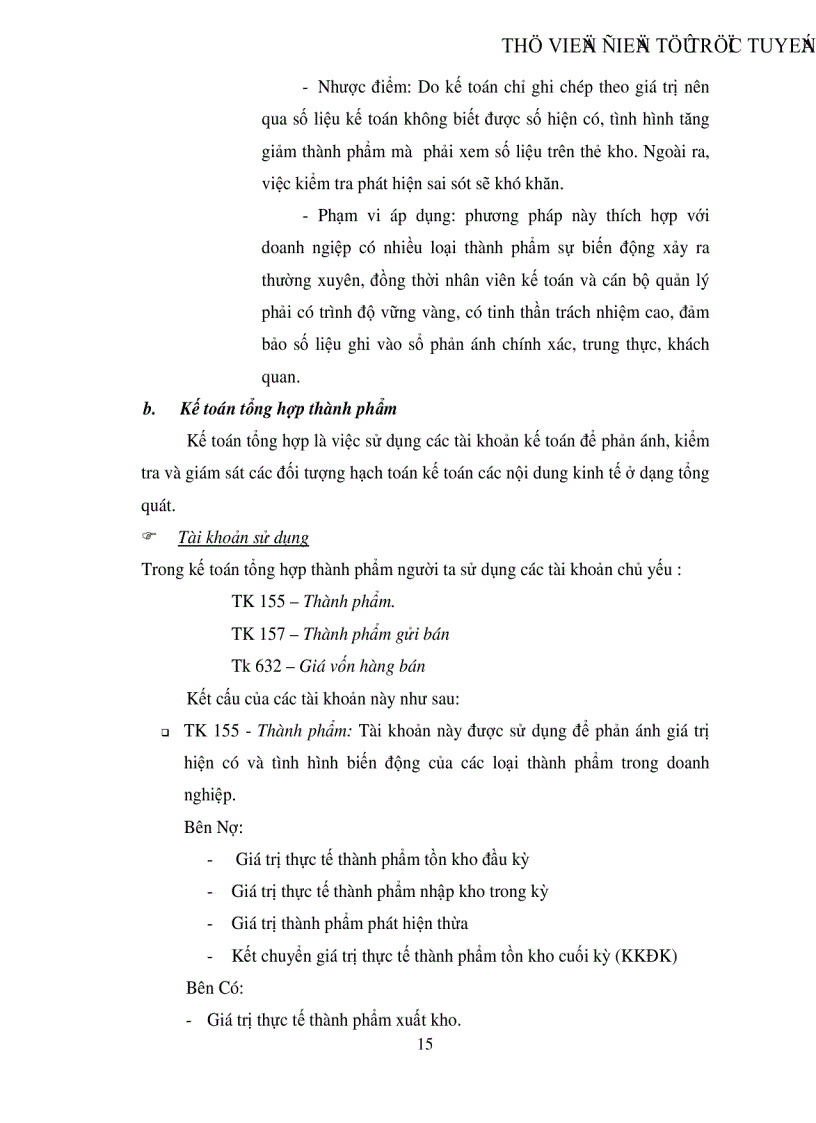 image for page Hoàn thiện công tác kế toán thành phẩm và tiêu thụ thành phẩm tại Công ty cổ phần May 10