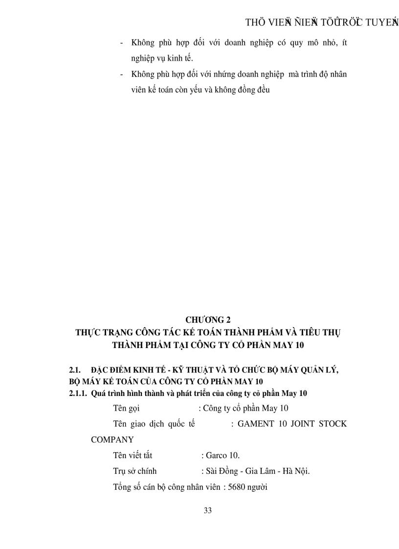 image for page Hoàn thiện công tác kế toán thành phẩm và tiêu thụ thành phẩm tại Công ty cổ phần May 10