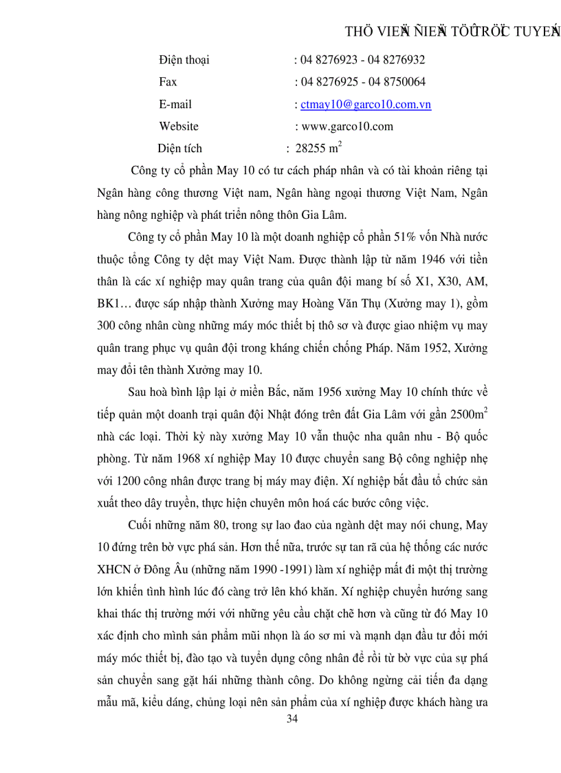 image for page Hoàn thiện công tác kế toán thành phẩm và tiêu thụ thành phẩm tại Công ty cổ phần May 10