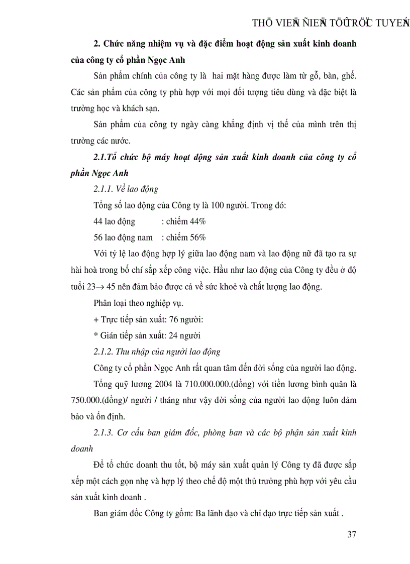 image for page Kế toán bán hàng và xác định kết quả bán hàng tại Công ty cổ phần NGỌC ANH