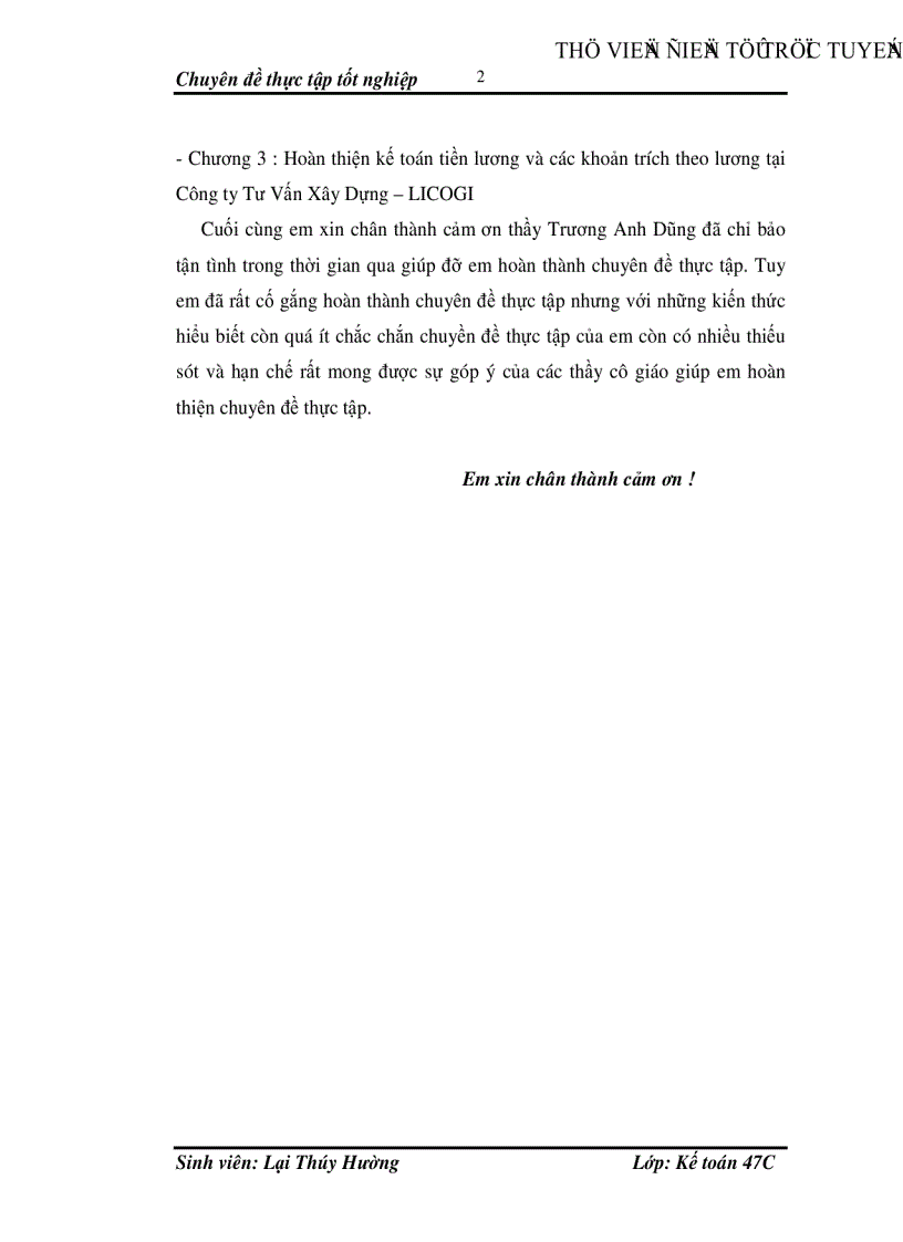 image for page Hoàn thiện kế toán tiền lương và các khoản trích theo lương tại Công ty Tư Vấn Xây Dựng LICOGI