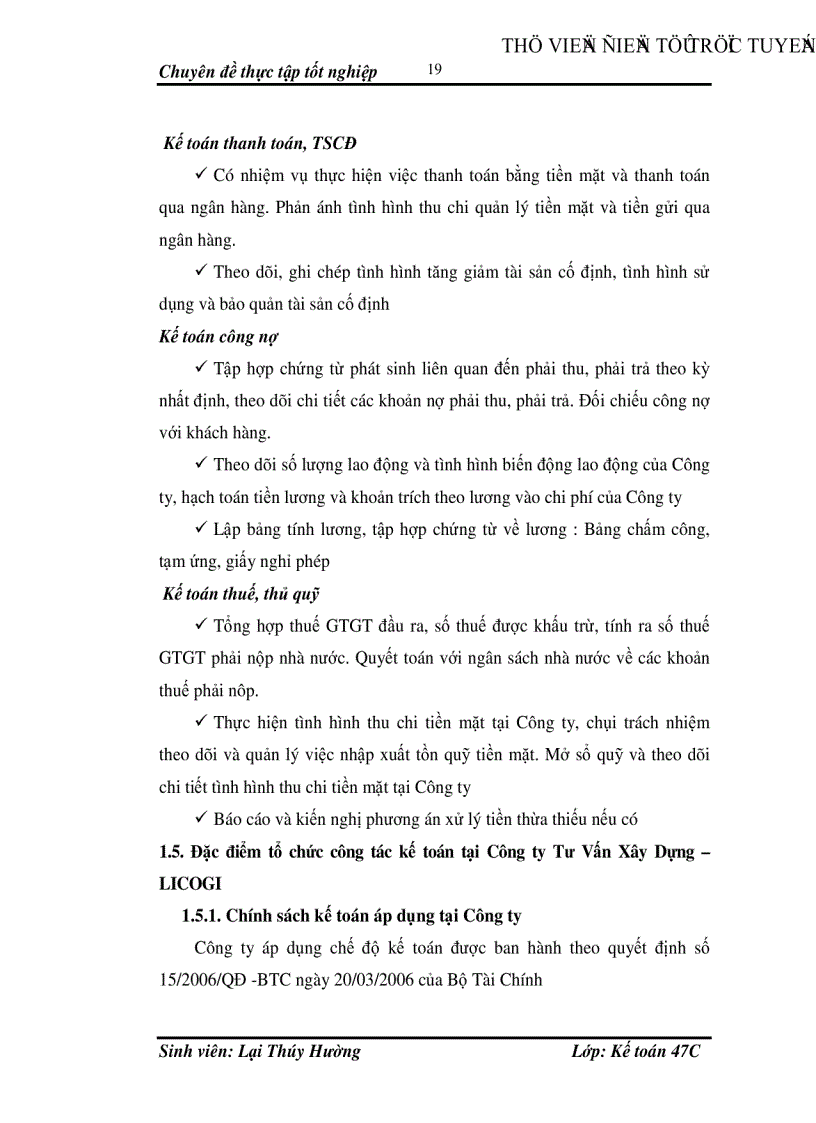 image for page Hoàn thiện kế toán tiền lương và các khoản trích theo lương tại Công ty Tư Vấn Xây Dựng LICOGI