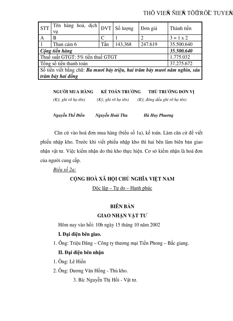 image for page Tổ chức công tác kế toán vật liệu và công cụ dụng cụ tại Xí nghiệp gạch ngói Hồng Thái