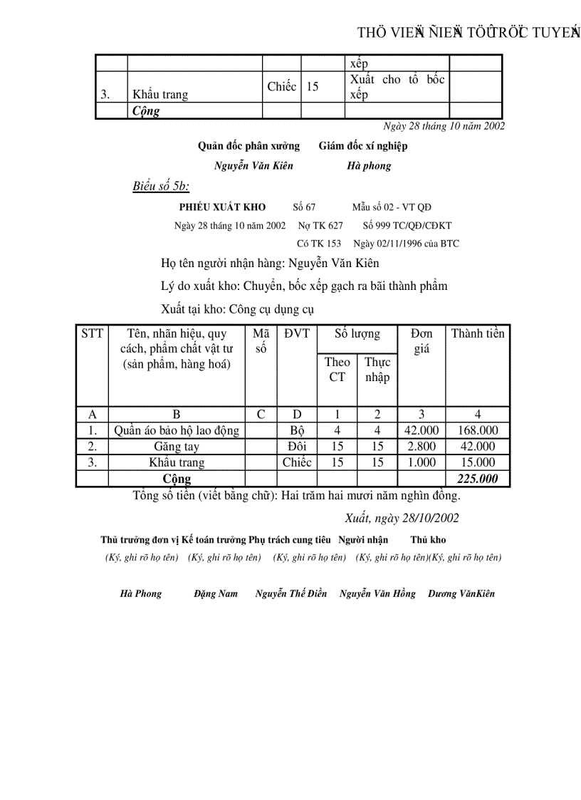 image for page Tổ chức công tác kế toán vật liệu và công cụ dụng cụ tại Xí nghiệp gạch ngói Hồng Thái