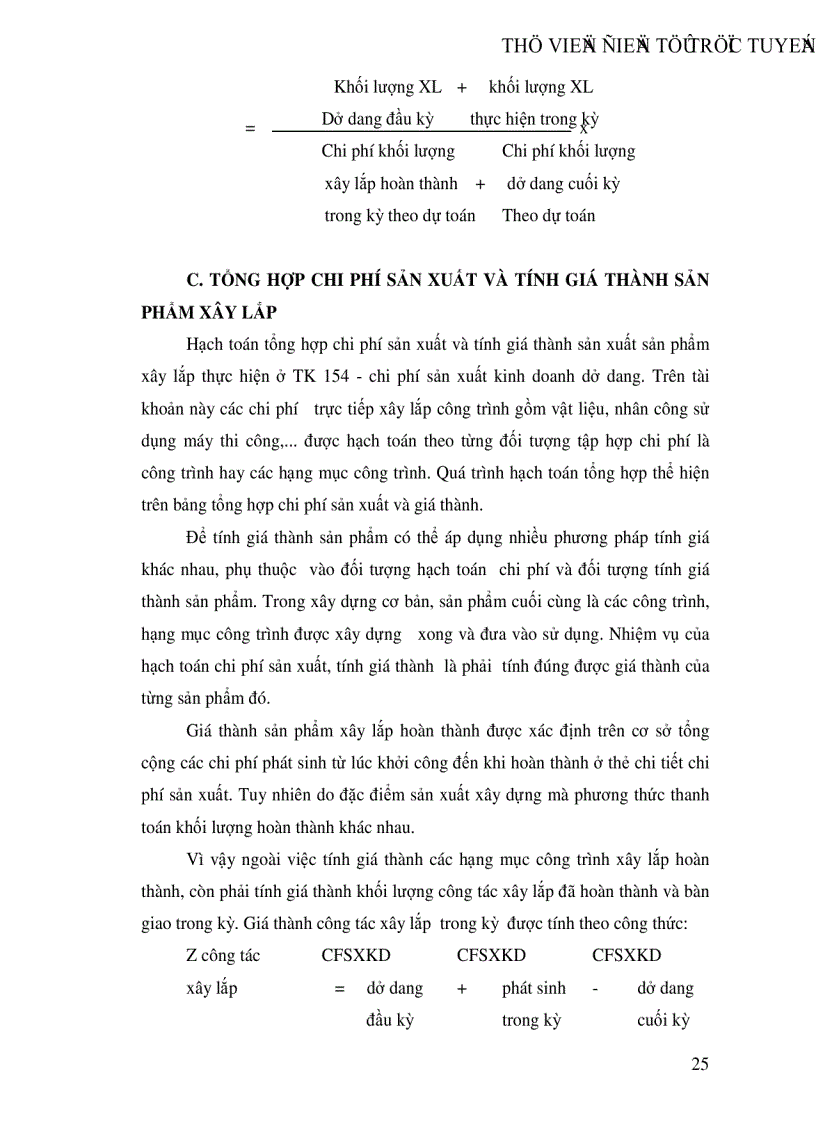 image for page Kế toán tập hợp chi phí sản xuất và tính giá thành sản phẩm tại Công ty Cơ giới và Xây lắp 13