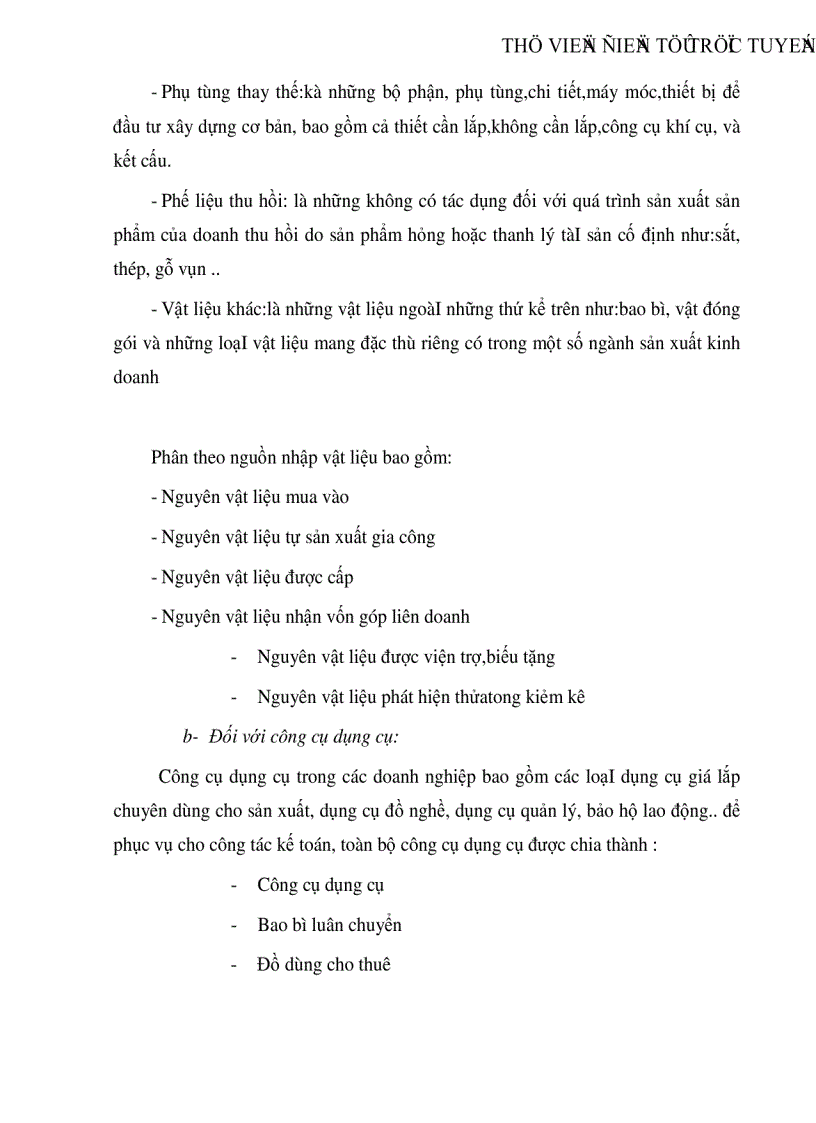 image for page Phương hướng hoàn thiện tổ chức công tác hạch toán nguyên vật liệu công cụ ở Công ty mây tre Hà Nội