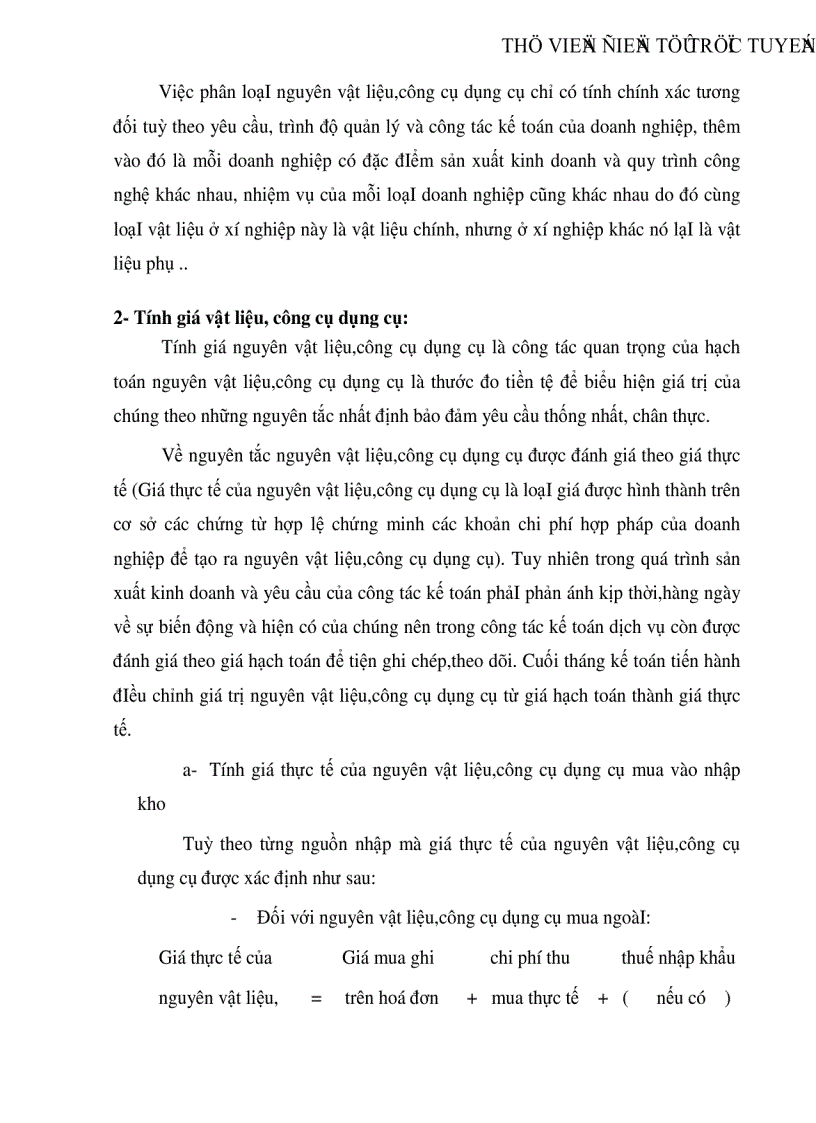 image for page Phương hướng hoàn thiện tổ chức công tác hạch toán nguyên vật liệu công cụ ở Công ty mây tre Hà Nội