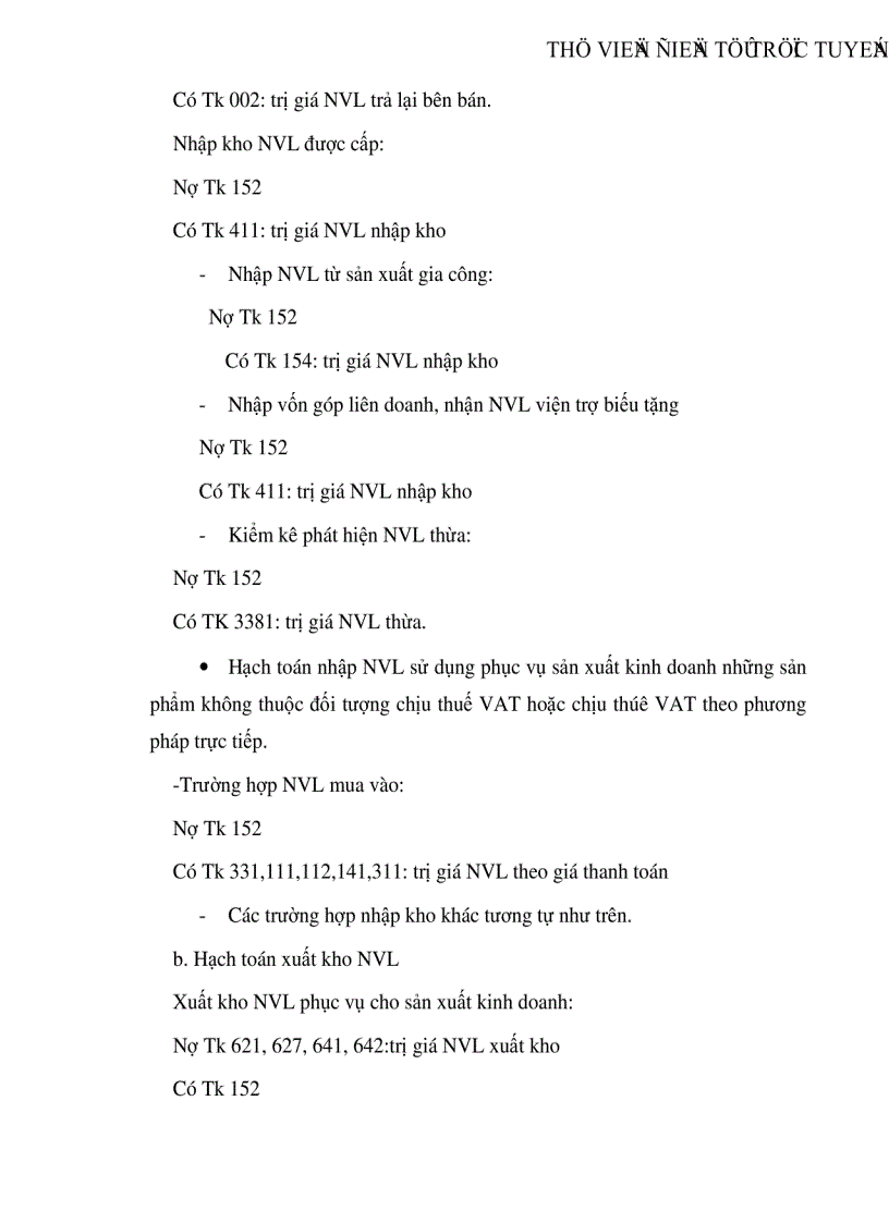 image for page Phương hướng hoàn thiện tổ chức công tác hạch toán nguyên vật liệu công cụ ở Công ty mây tre Hà Nội