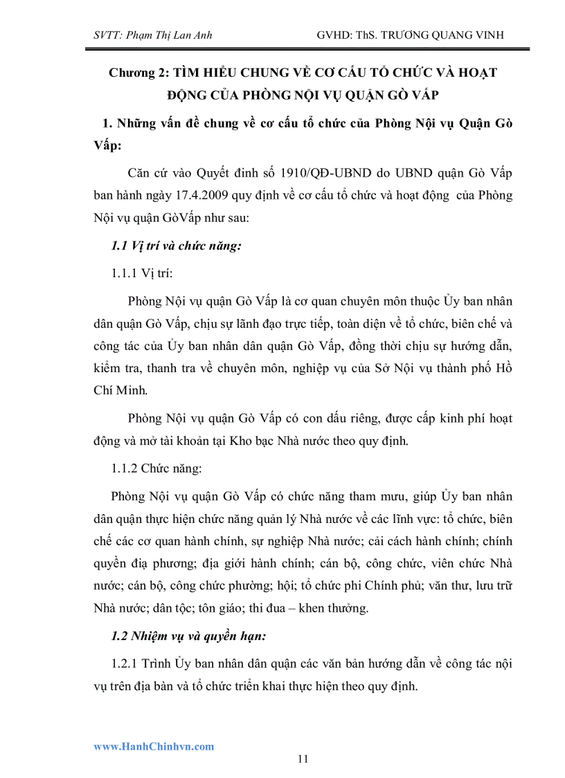 image for page Báo cáo thực tập tại Phòng Nội vụ Quận Gò Vấp