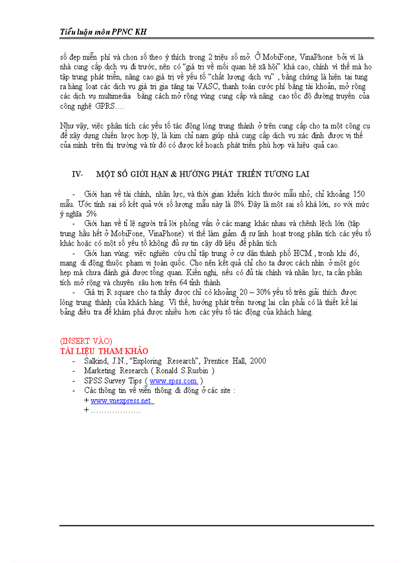 image for page Luận văn Phân tích bằng SPSS Môn Phương Pháp nghiên cứu kinh doanh