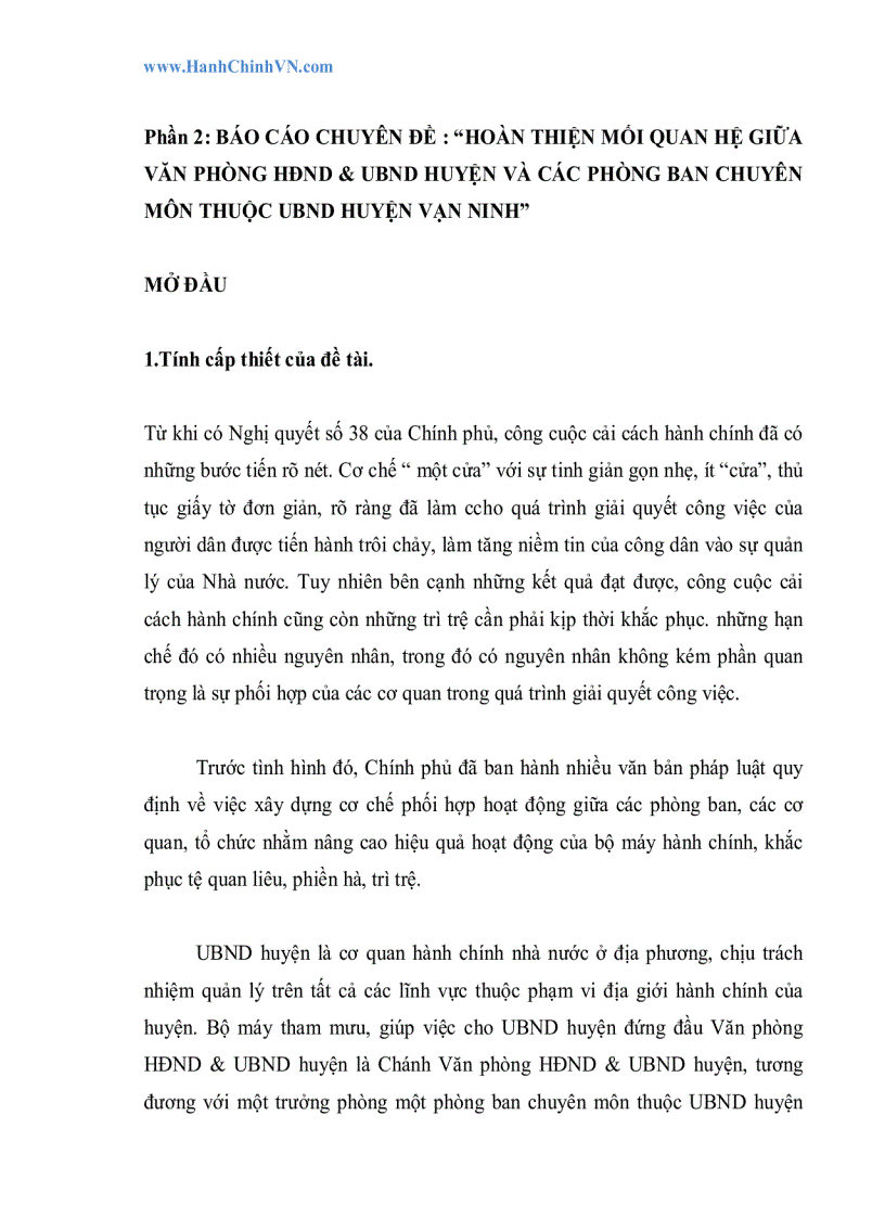 image for page Hoàn thiện mối quan hệ giữa văn phòng hđnd ubnd huyện và các phòng ban chuyên môn thuộc ubnd huyện vạn ninh