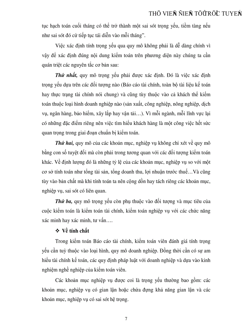 image for page Hoàn thiện quy trình đánh giá trọng yếu và rủi ro kiểm toán trong kiểm toán Báo cáo tài chính do Công ty Kiểm toán Việt Nam thực hiện