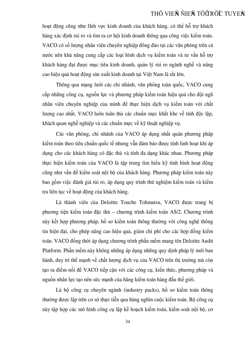 image for page Hoàn thiện quy trình đánh giá trọng yếu và rủi ro kiểm toán trong kiểm toán Báo cáo tài chính do Công ty Kiểm toán Việt Nam thực hiện