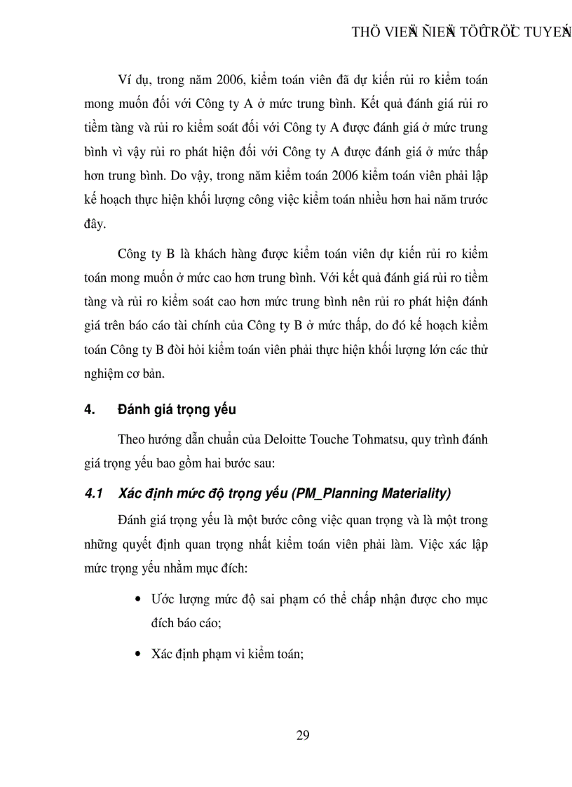 image for page Quy trình đánh giá trọng yếu và rủi ro kiểm toán trong kiểm toán Báo cáo tài chính tại Công ty TNHH Deloitte Việt Nam