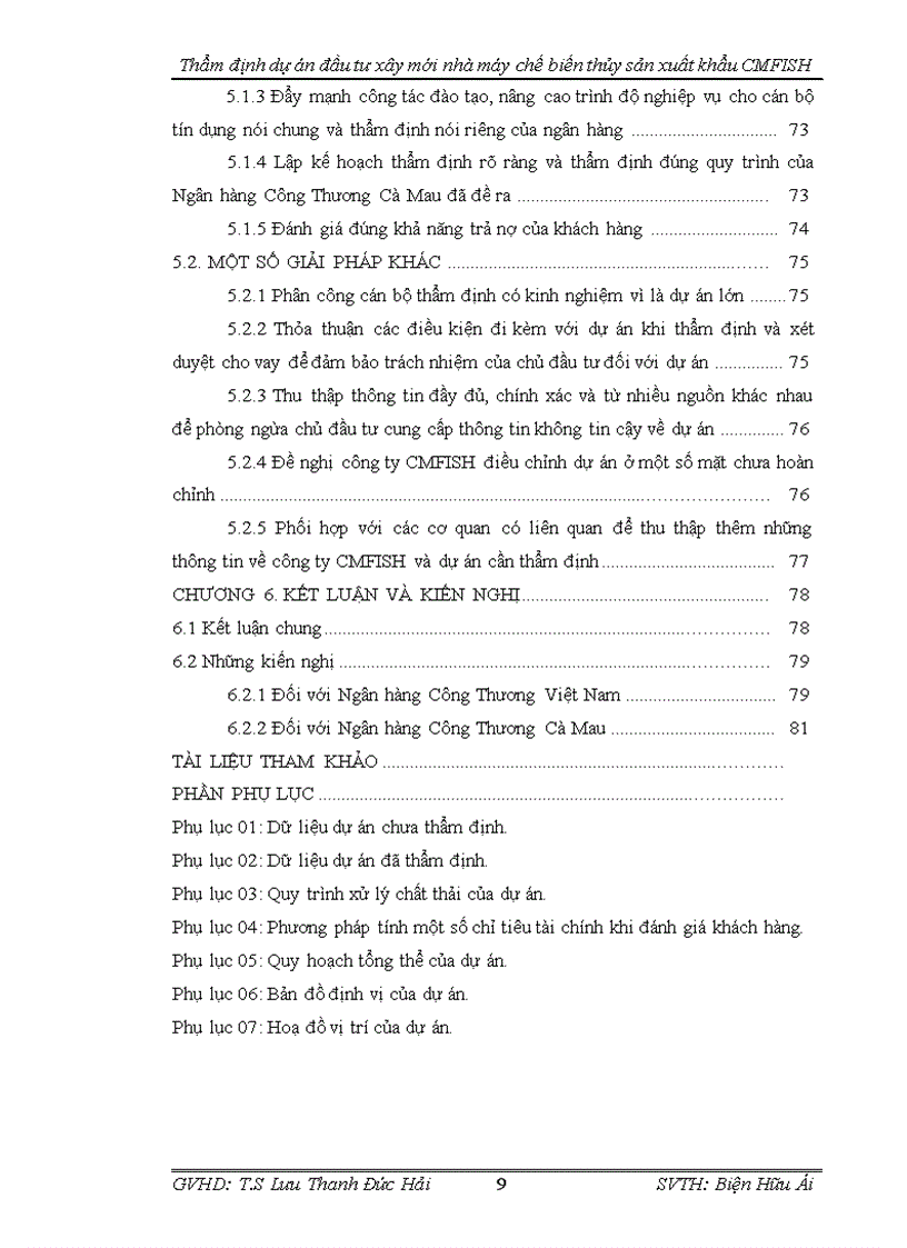 image for page Thẩm định dự án đầu tư xây mới nhà máy chế biến thủy sản cmfish tại ngân hàng công thương cà mau