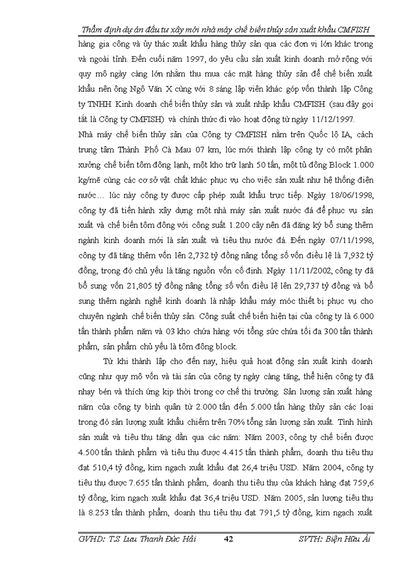 image for page Thẩm định dự án đầu tư xây mới nhà máy chế biến thủy sản cmfish tại ngân hàng công thương cà mau