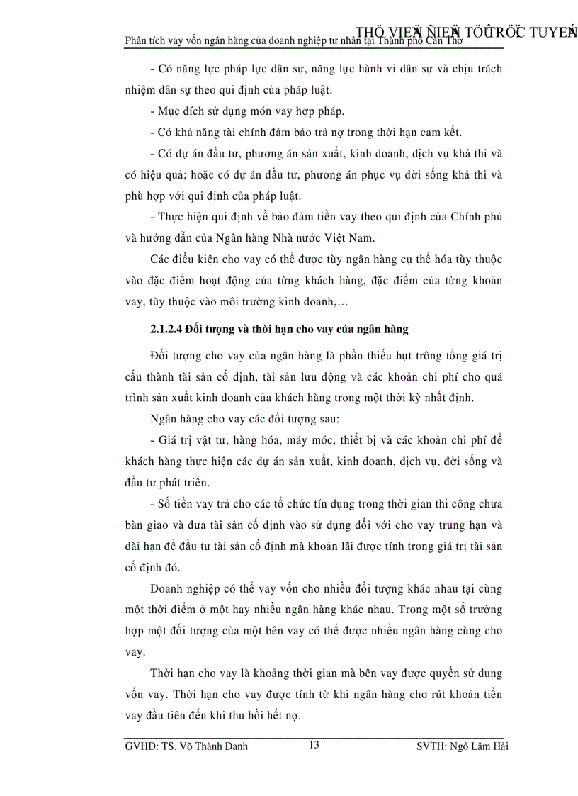 image for page Phân tích thực trạng của khu vực doanh nghiệp tư nhân và các yếu tố ảnh hưởng đến quyết định sử dụng tín dụng ngân hàng của những doanh nghiệp này tại Thành phố Cần Thơ