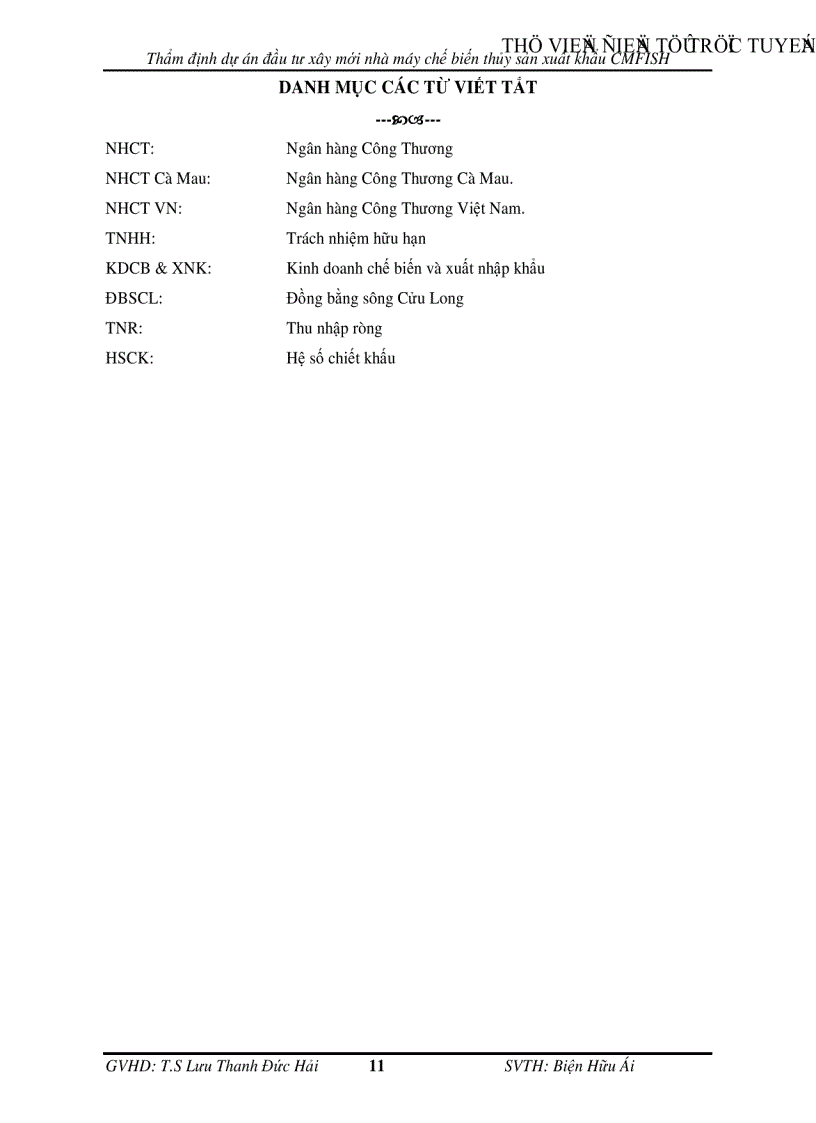 image for page Thẩm định dự án đầu tư xây mới nhà máy chế biến thủy sản xuất khẩu CMFISH tại Ngân hàng Công Thương chi nhánh tỉnh Cà Mau