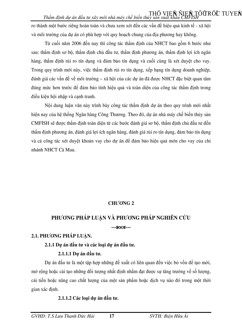 image for page Thẩm định dự án đầu tư xây mới nhà máy chế biến thủy sản xuất khẩu CMFISH tại Ngân hàng Công Thương chi nhánh tỉnh Cà Mau