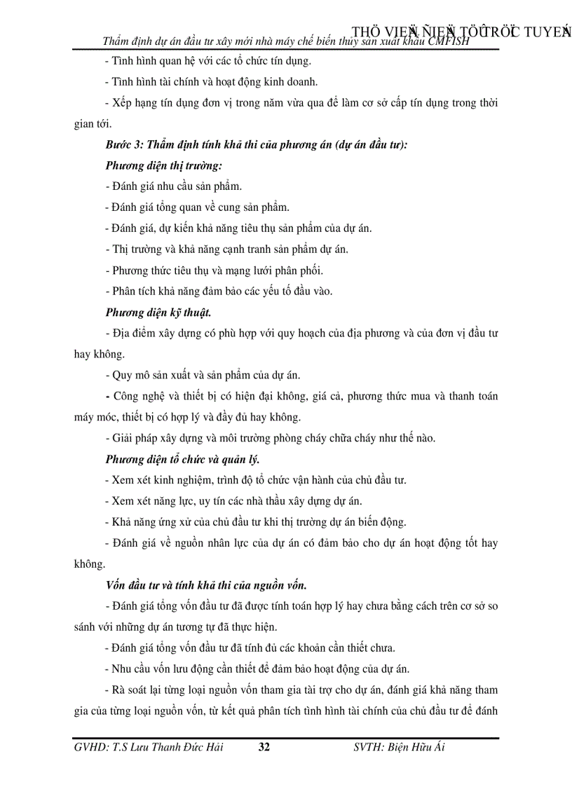 image for page Thẩm định dự án đầu tư xây mới nhà máy chế biến thủy sản xuất khẩu CMFISH tại Ngân hàng Công Thương chi nhánh tỉnh Cà Mau