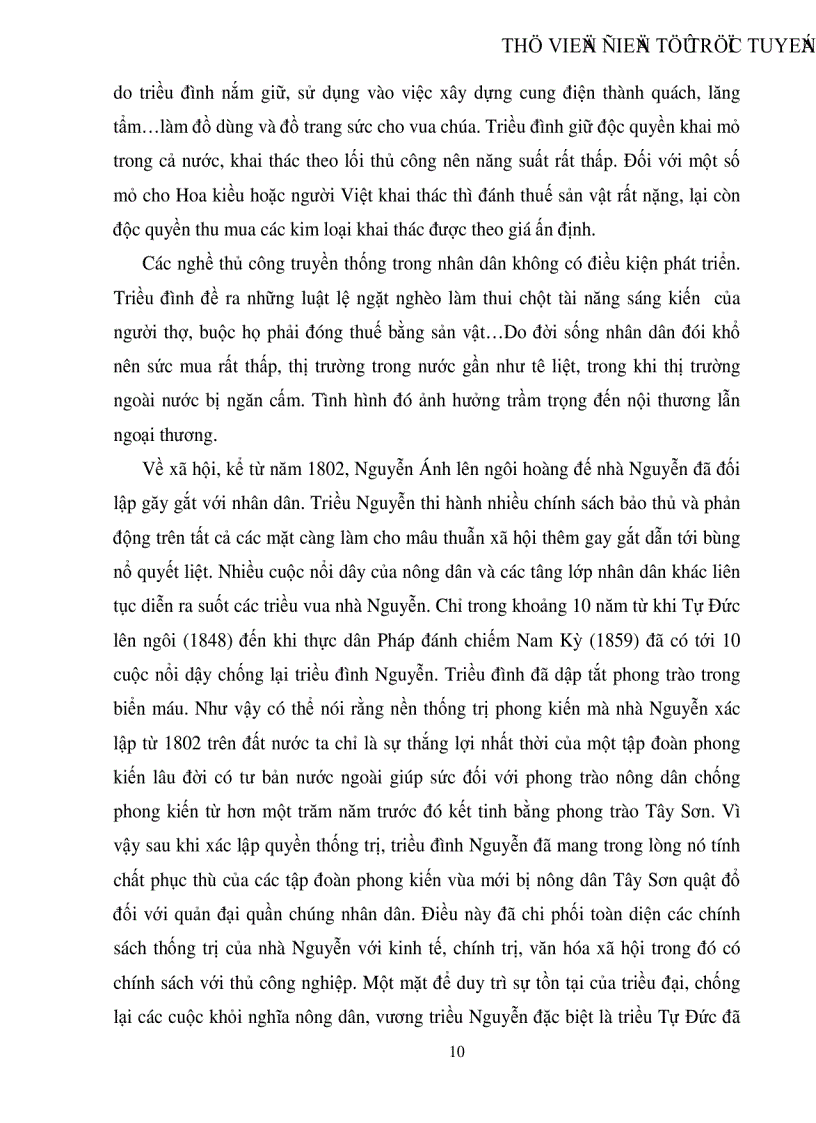 image for page Tình hình thủ cổng nghiệp Việt Nam dưới thời Tự Đức 1848 1883