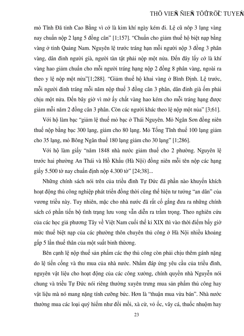 image for page Tình hình thủ cổng nghiệp Việt Nam dưới thời Tự Đức 1848 1883