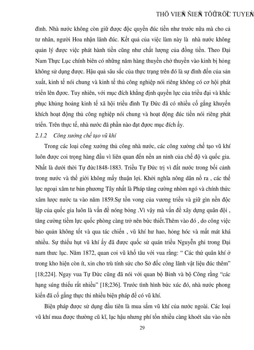 image for page Tình hình thủ cổng nghiệp Việt Nam dưới thời Tự Đức 1848 1883