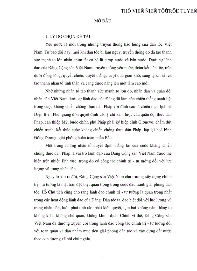 image for page Công tác chính trị tư tưởng của Đảng đối với lực lượng vũ trang nhân dân từ năm 1950 đến năm 1954