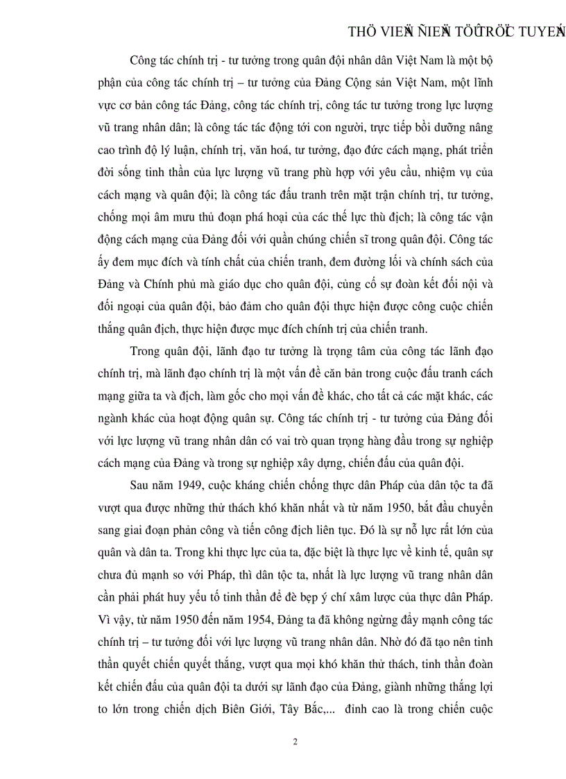 image for page Công tác chính trị tư tưởng của Đảng đối với lực lượng vũ trang nhân dân từ năm 1950 đến năm 1954