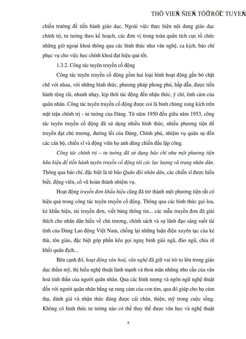 image for page Công tác chính trị tư tưởng của Đảng đối với lực lượng vũ trang nhân dân từ năm 1950 đến năm 1954