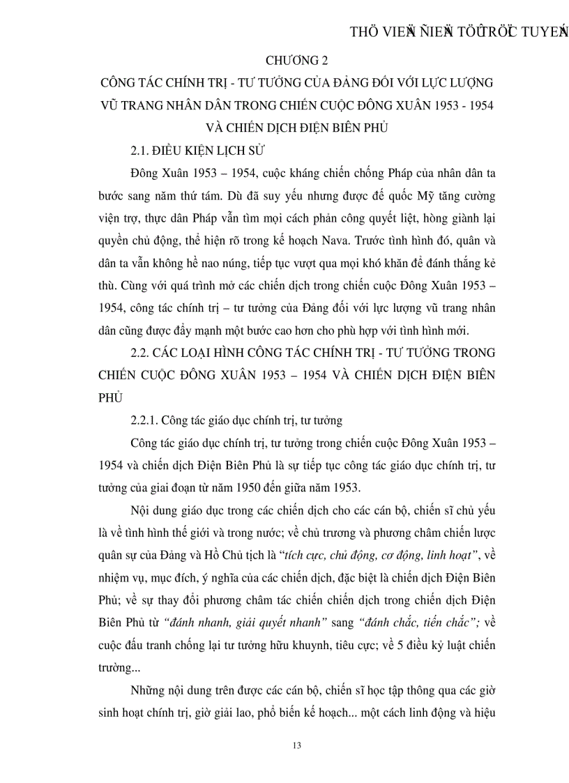 image for page Công tác chính trị tư tưởng của Đảng đối với lực lượng vũ trang nhân dân từ năm 1950 đến năm 1954