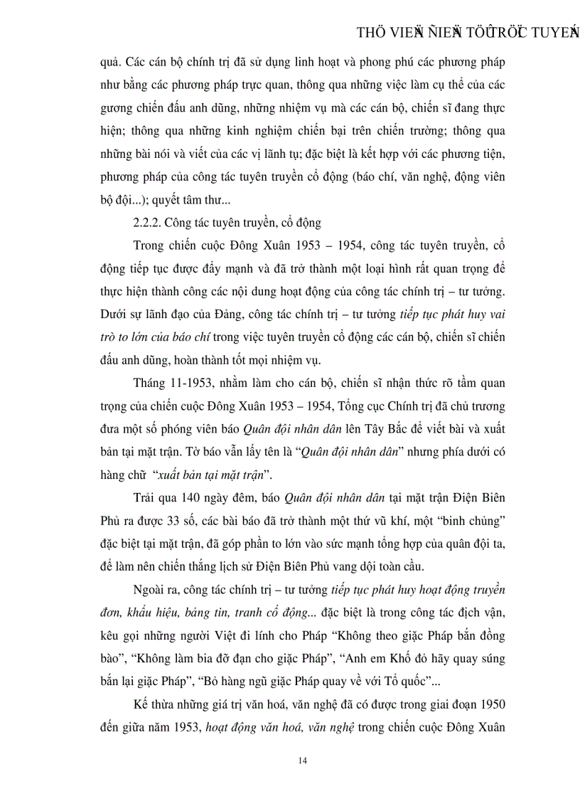 image for page Công tác chính trị tư tưởng của Đảng đối với lực lượng vũ trang nhân dân từ năm 1950 đến năm 1954