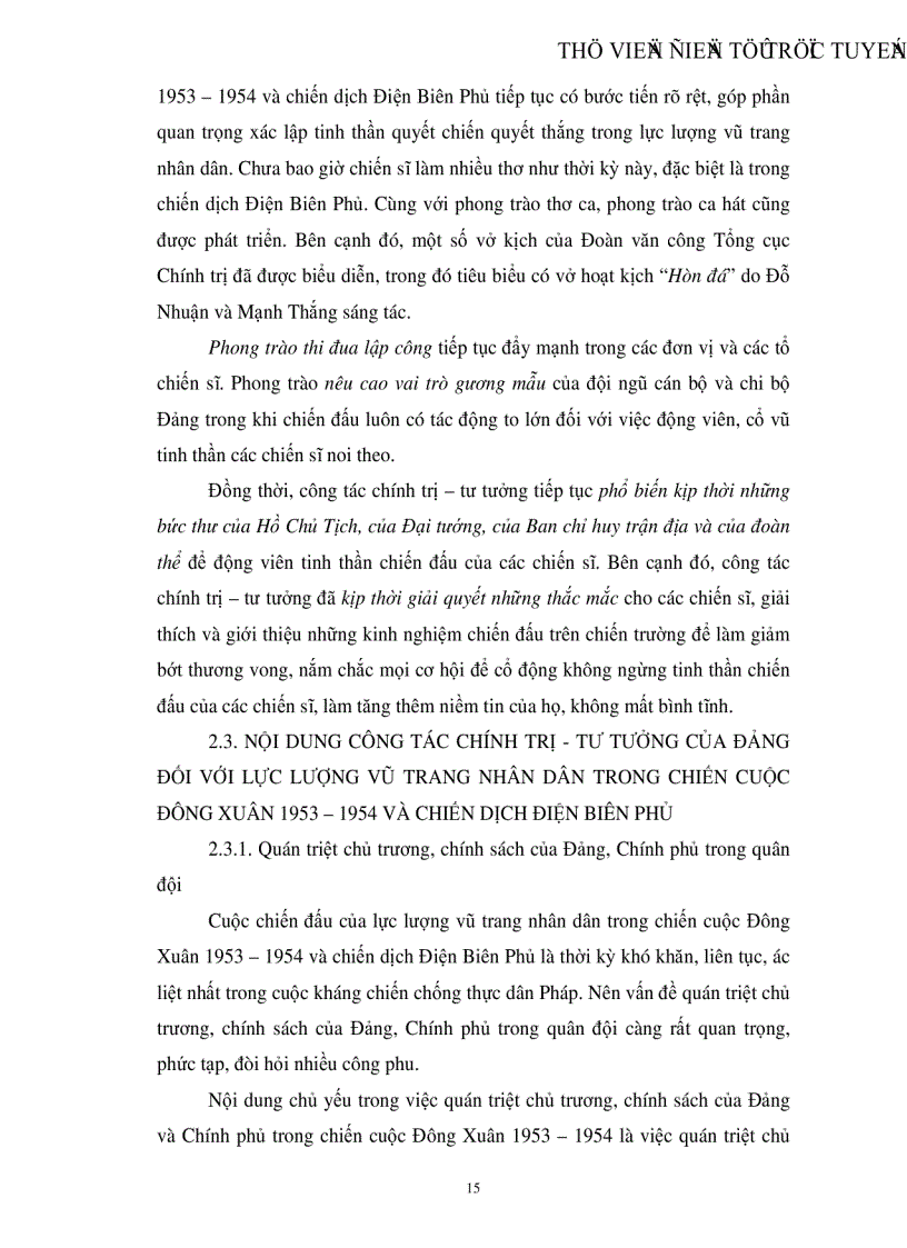 image for page Công tác chính trị tư tưởng của Đảng đối với lực lượng vũ trang nhân dân từ năm 1950 đến năm 1954