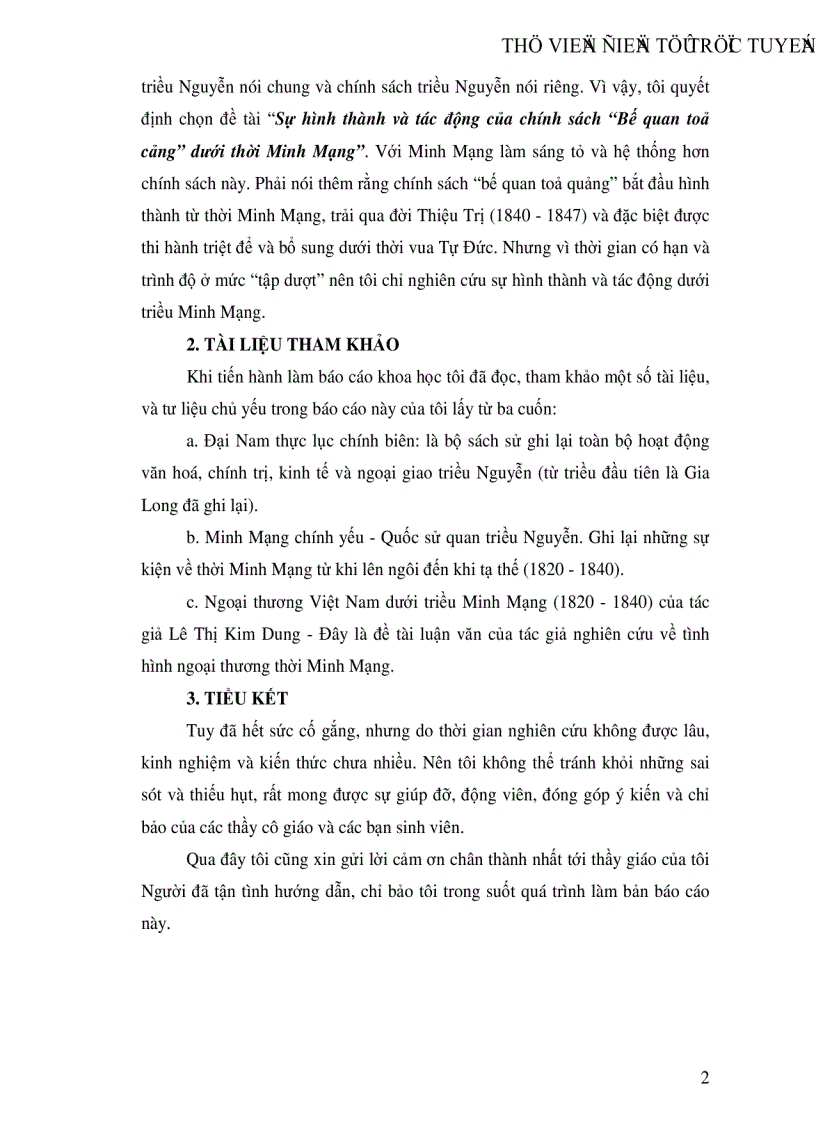 image for page Sự hình thành và tác động của chính sách Bế quan tỏa cảng dưới triều Minh Mạng