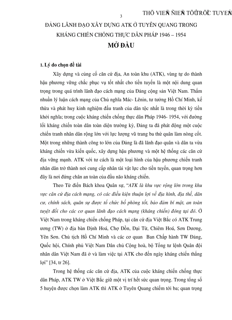 image for page Đảng lãnh đạo xây dựng ATK ở Tuyên Quang trong kháng chiến chống thực dân Pháp 1946 1954