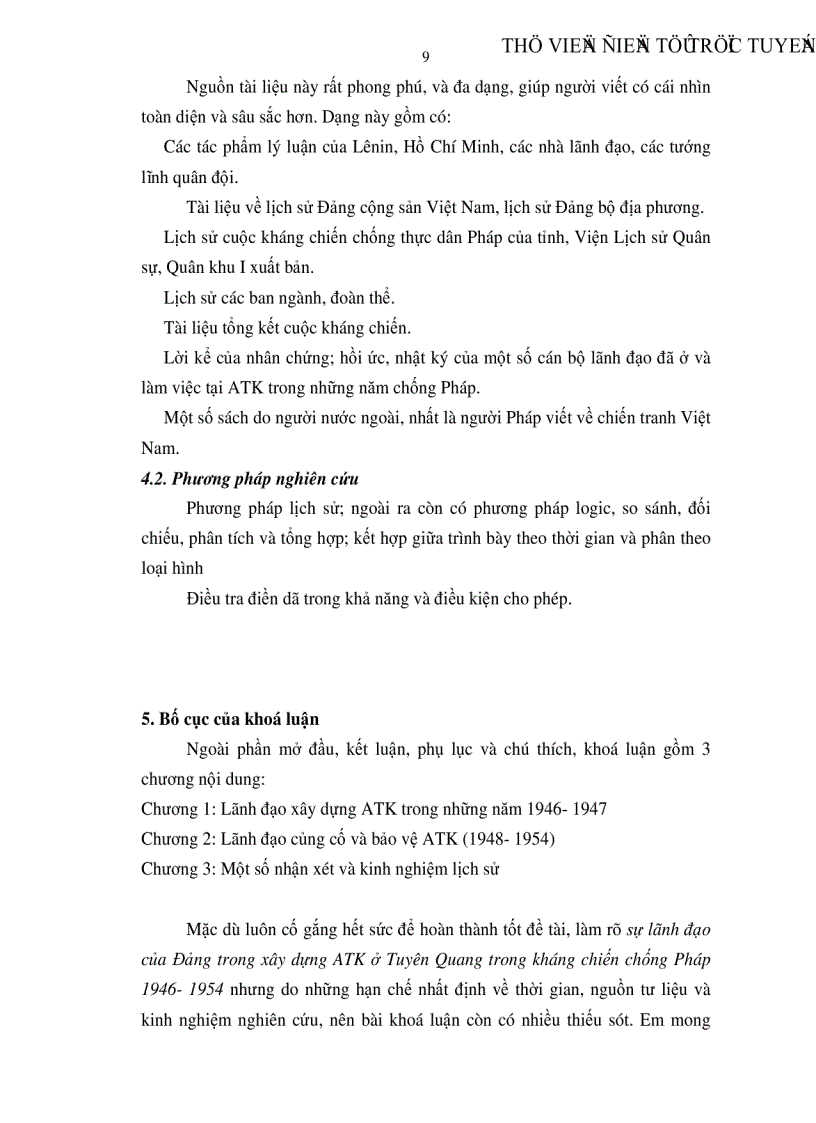 image for page Đảng lãnh đạo xây dựng ATK ở Tuyên Quang trong kháng chiến chống thực dân Pháp 1946 1954