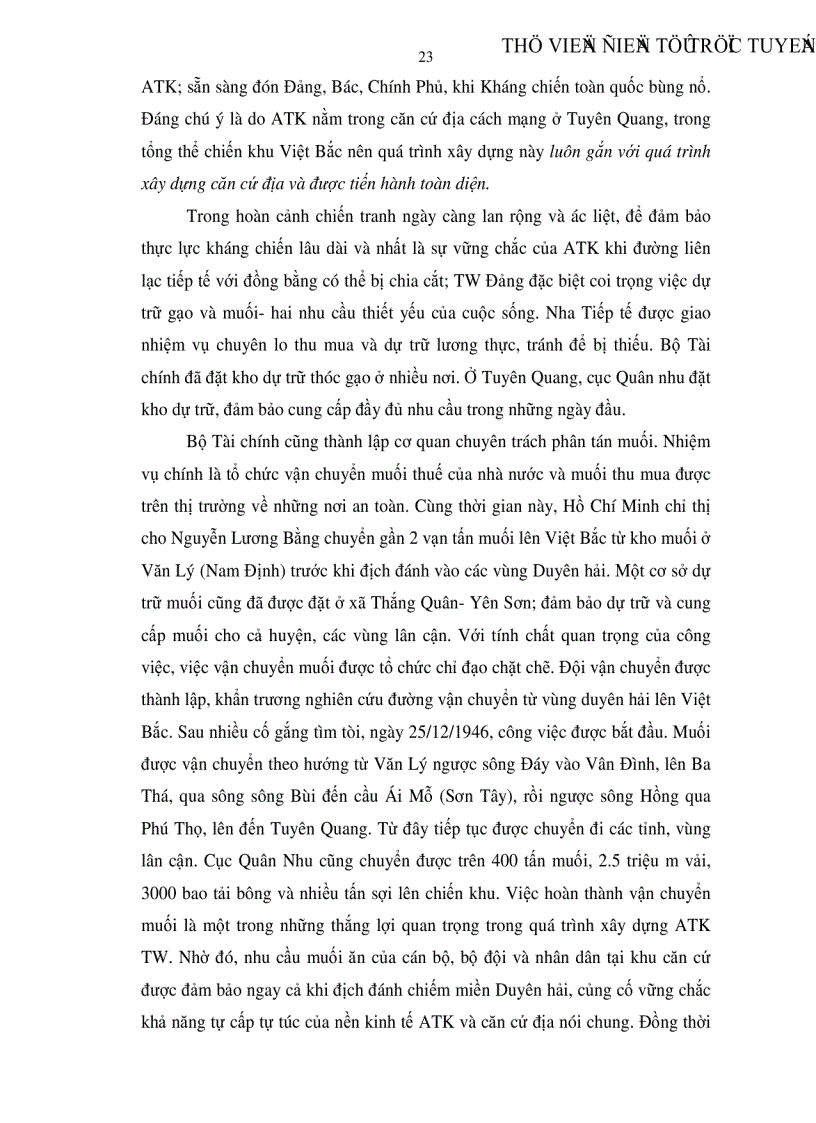 image for page Đảng lãnh đạo xây dựng ATK ở Tuyên Quang trong kháng chiến chống thực dân Pháp 1946 1954