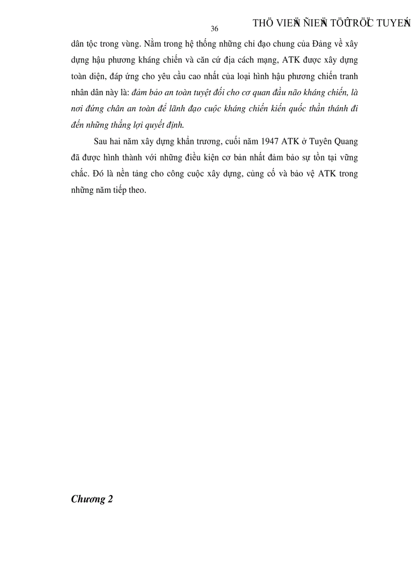 image for page Đảng lãnh đạo xây dựng ATK ở Tuyên Quang trong kháng chiến chống thực dân Pháp 1946 1954