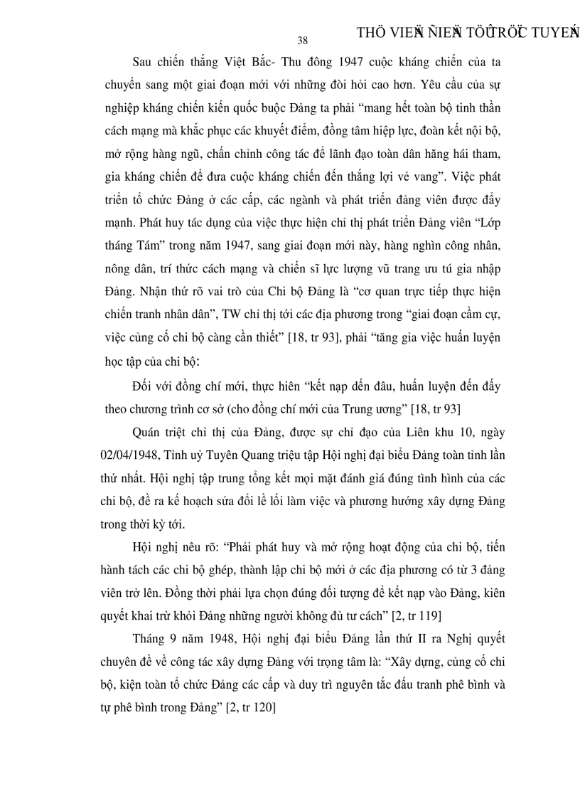 image for page Đảng lãnh đạo xây dựng ATK ở Tuyên Quang trong kháng chiến chống thực dân Pháp 1946 1954