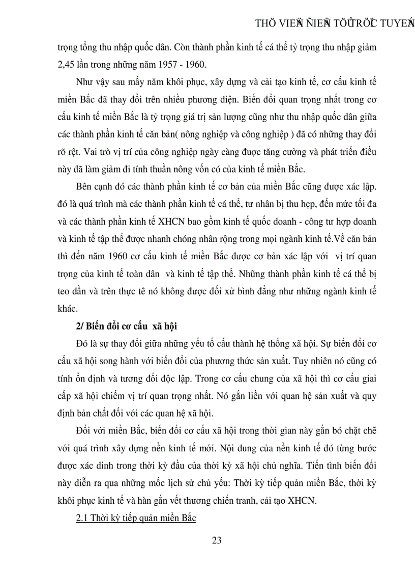 image for page Biến đổi cơ cấu kinh tế xã hội miền Bắc thời kỳ 1954 1960
