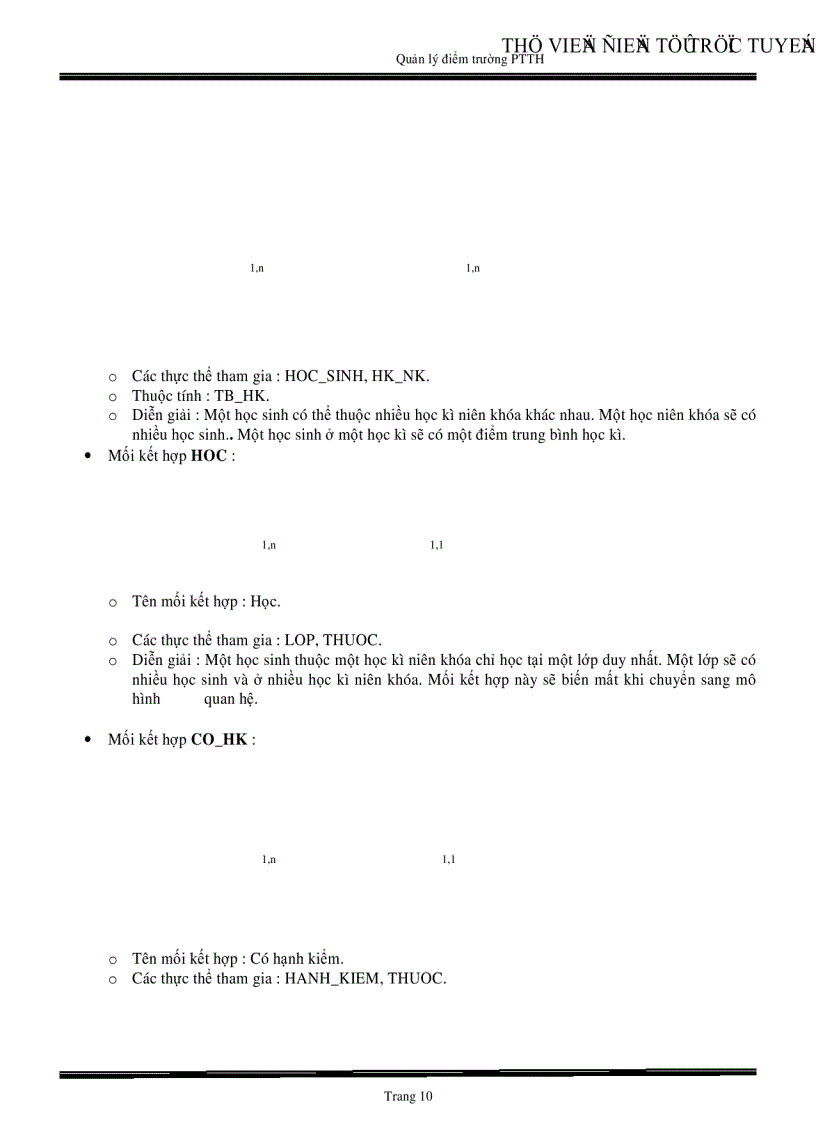 image for page Quản lý điểm ở trường Phổ thông trung học Phân tích thiết kế hệ thống