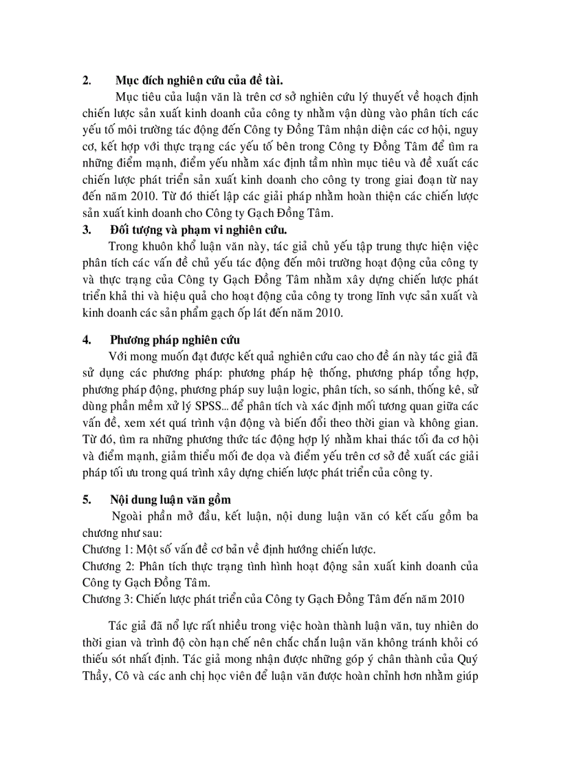 image for page Định hướng chiến lược phát triển công ty gạch đồng tâm đến năm 2010