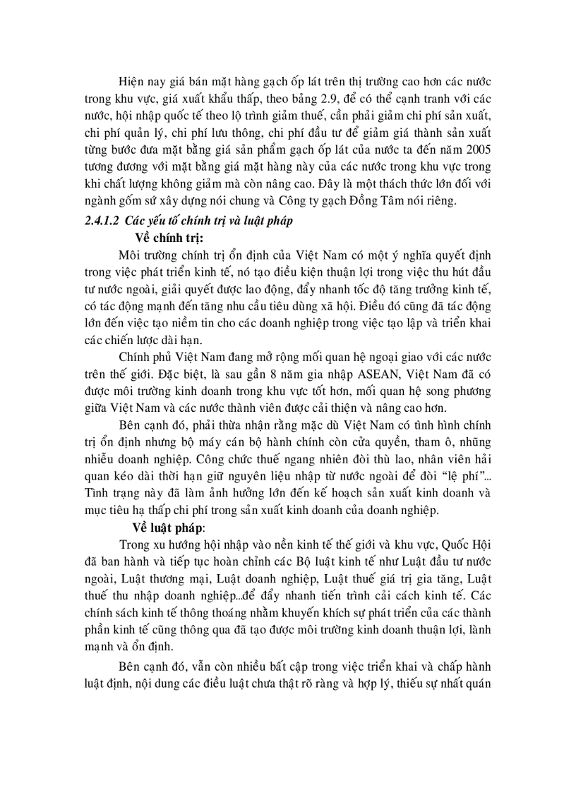 image for page Định hướng chiến lược phát triển công ty gạch đồng tâm đến năm 2010