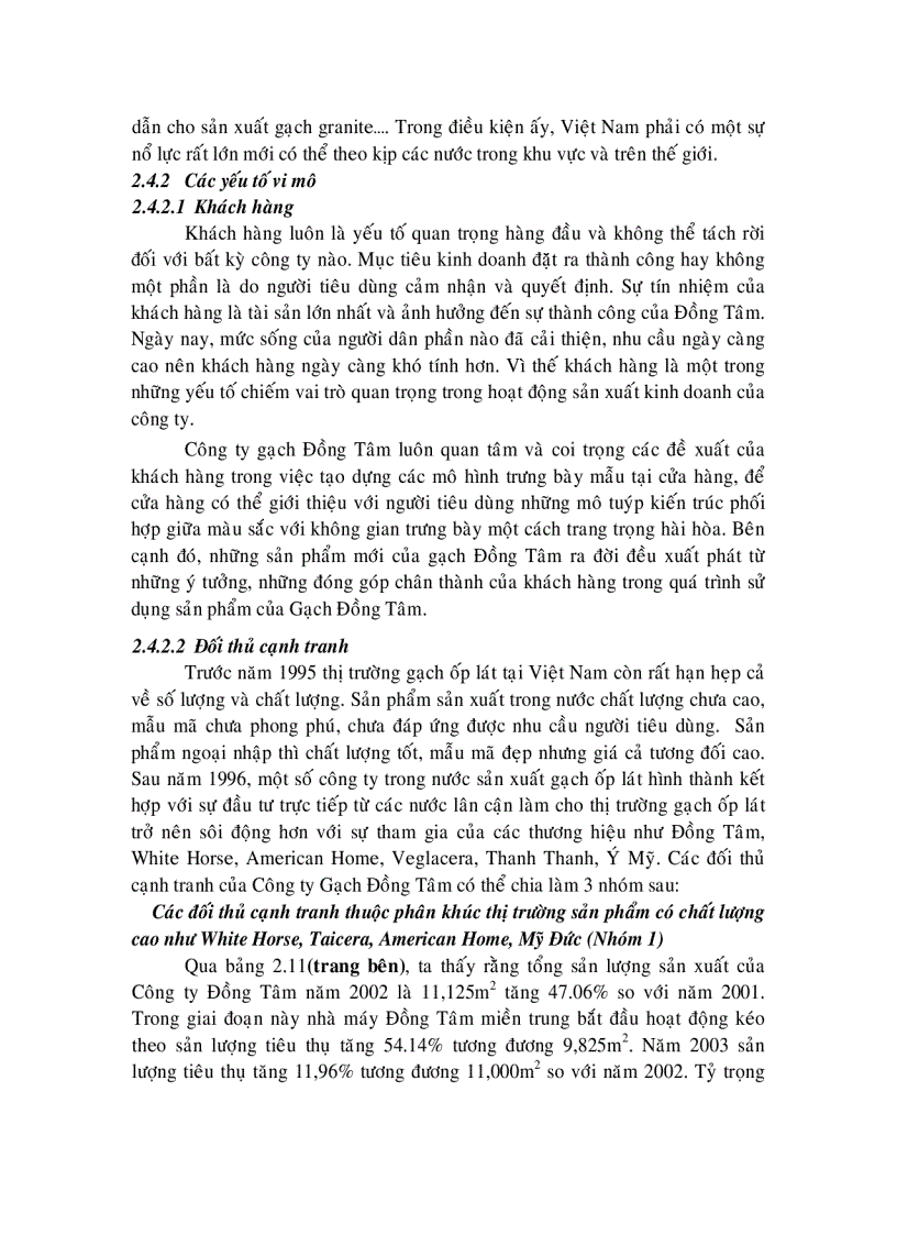 image for page Định hướng chiến lược phát triển công ty gạch đồng tâm đến năm 2010