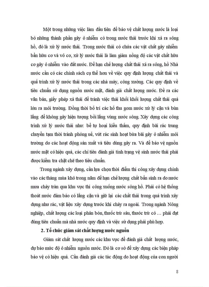 image for page Tiểu luận Bảo vệ nguồn tài nguyên nước